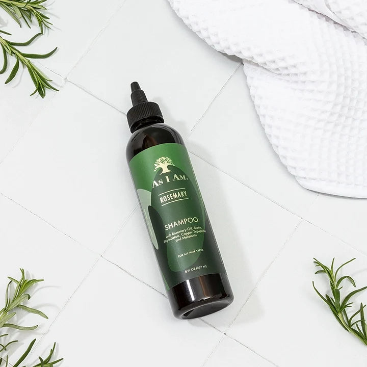As I Am Rosemary Shampoo Stimulating Scalp & Strengthening Hair for Curly & Textured Hair 8 oz