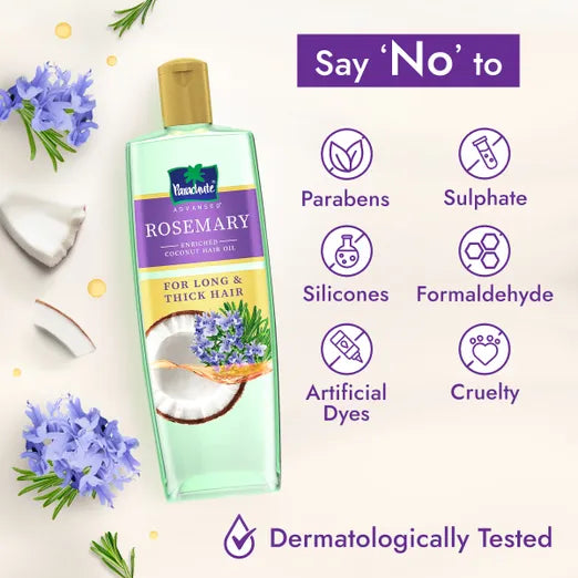 Parachute Advansed Rosemary-Enriched Coconut Hair Oil Strengthens Hair 200 ml/6.8 oz