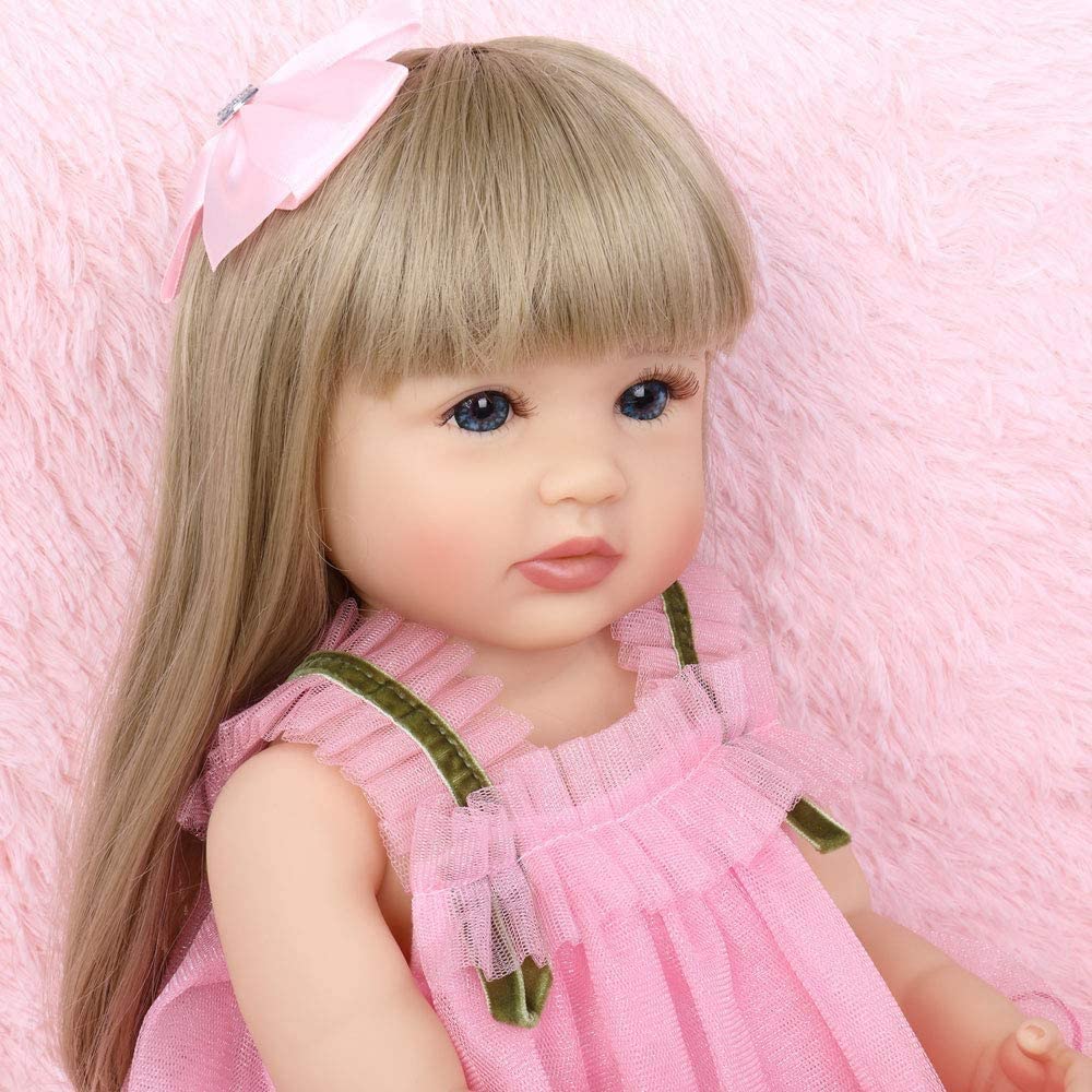 ROSHUAN Reborn Baby Doll Girl 22in – Lifelike, Waterproof, Hand-Painted
