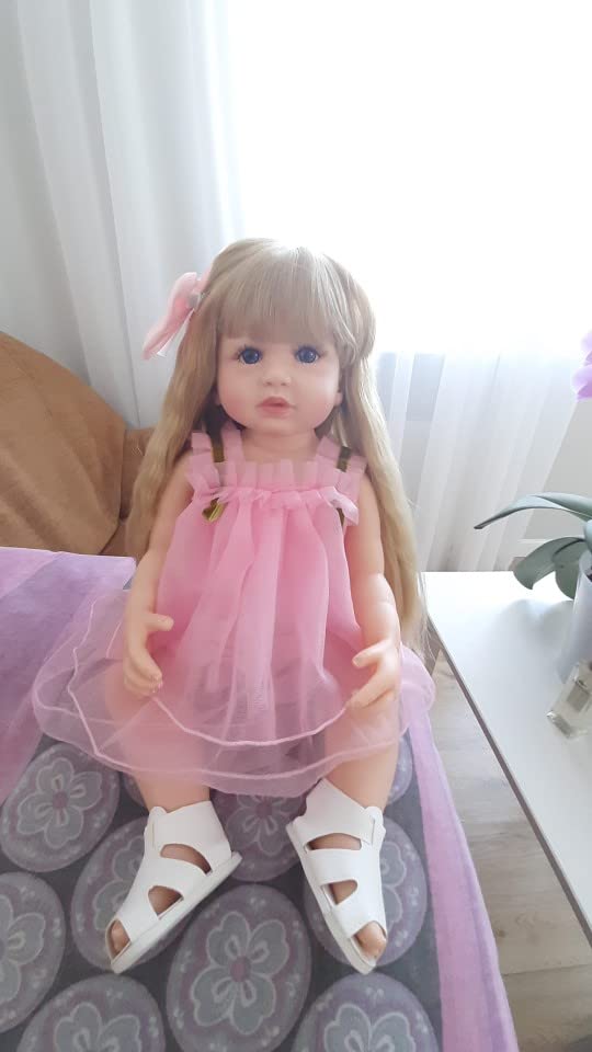 ROSHUAN Reborn Baby Doll Girl 22in – Lifelike, Waterproof, Hand-Painted