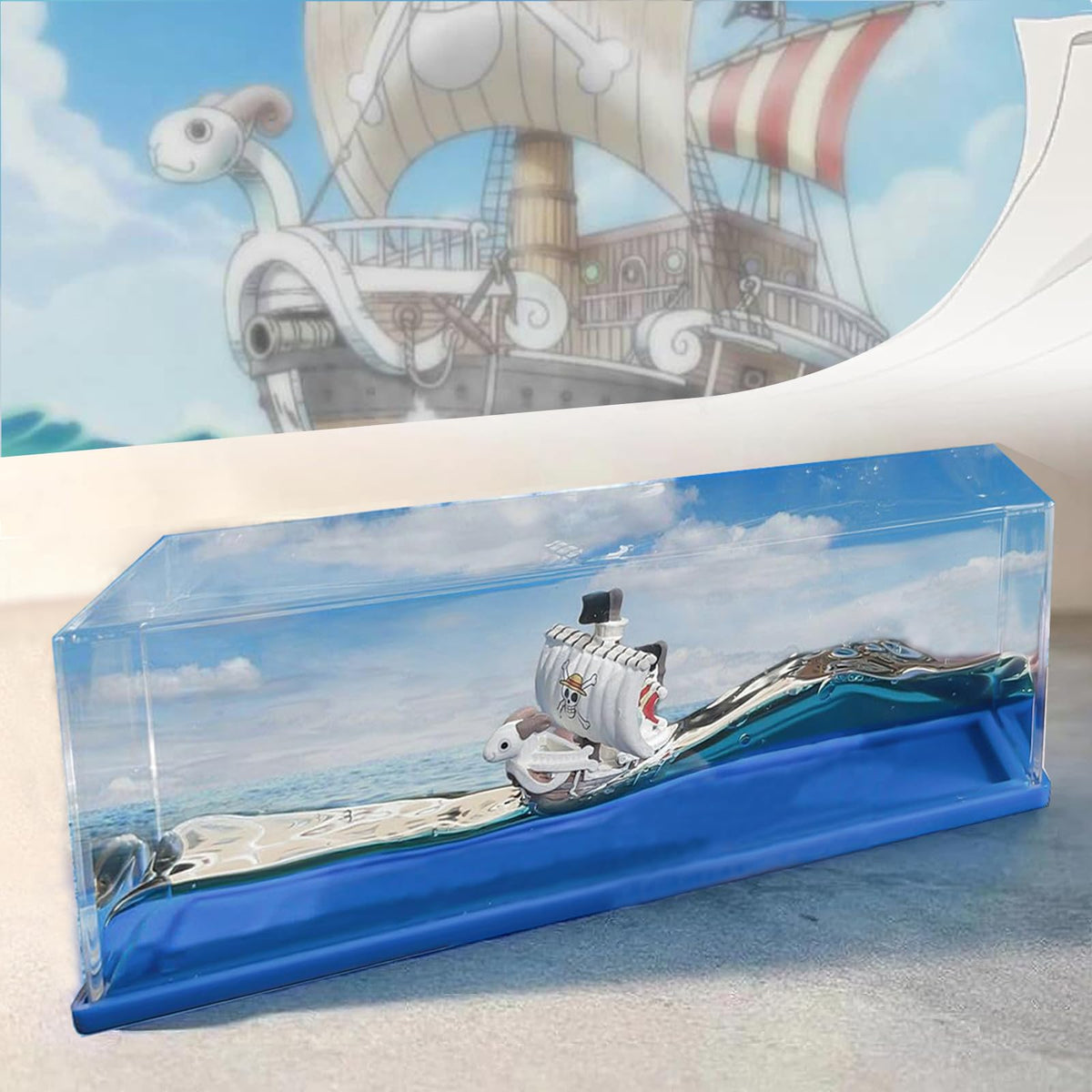 ROSSOM Unsinkable Going Merry Drift Bottle – Pirate Ship Desk Decor