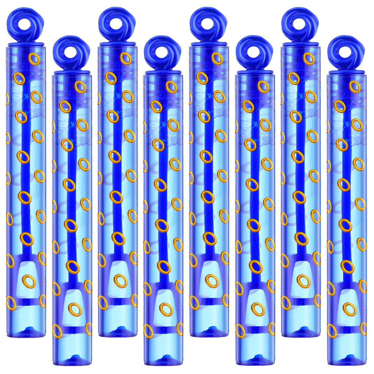 Rotatingpals Blue Bubble Wands with Gold Ring Print – 32 Pcs Party Favors
