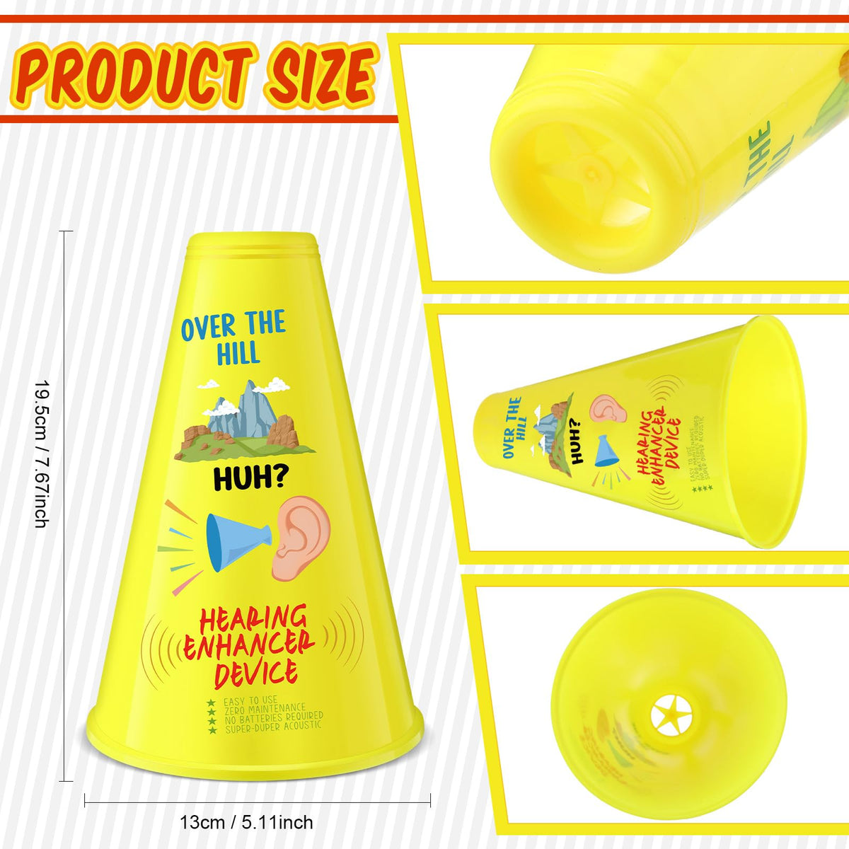 Rotatingpals Over the Hill Hearing Booster – Funny Gag Gift for Milestone Birthdays