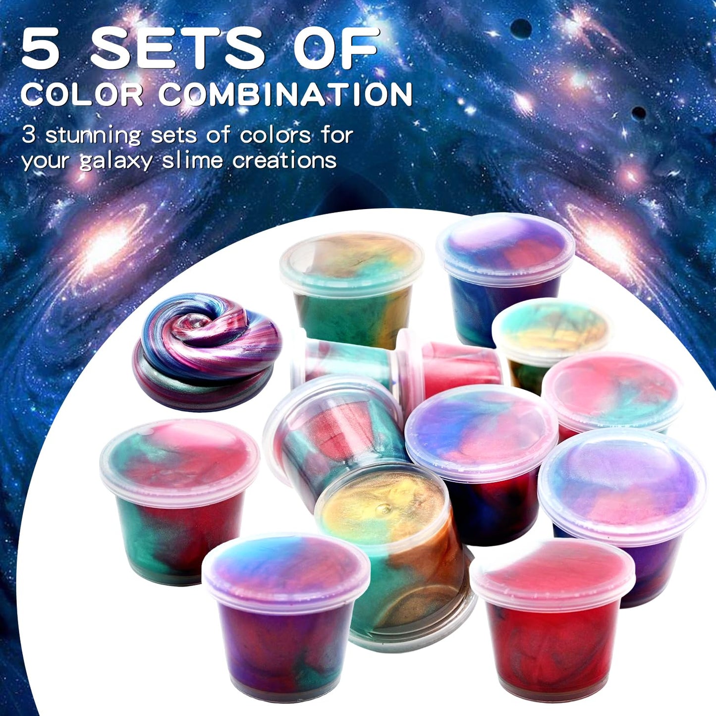 Roujiamo Galaxy Slime — 48 Pack Non-Sticky Slime Party Favors for Kids & Adults