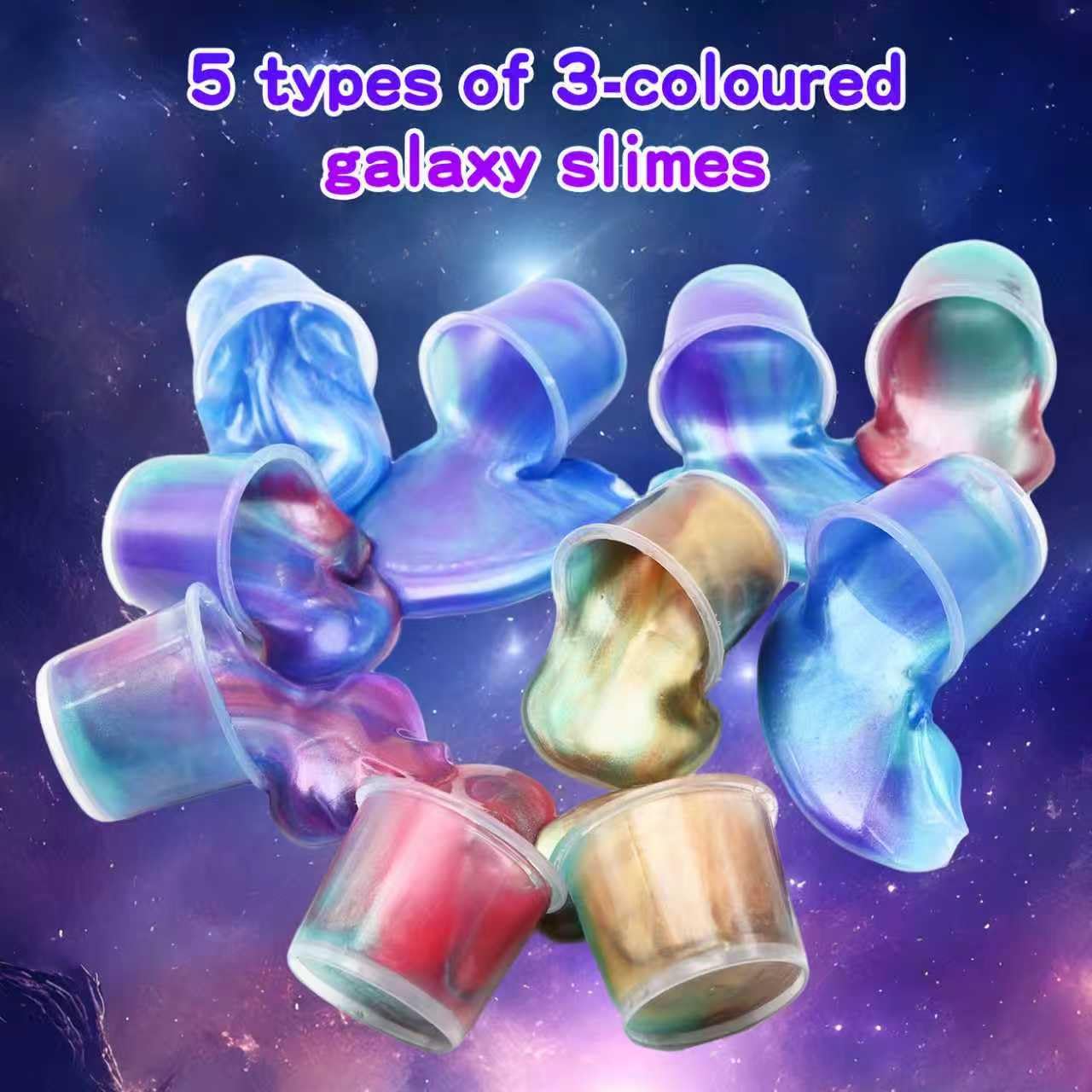 Roujiamo Galaxy Slime — 48 Pack Non-Sticky Slime Party Favors for Kids & Adults