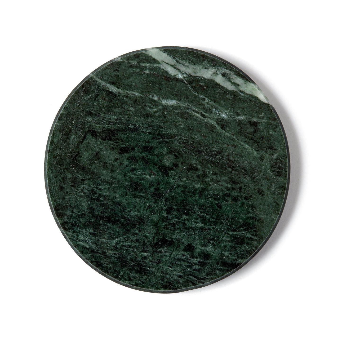 12pc Round Marble Placemats & Round Coasters Set - 30cm - Green