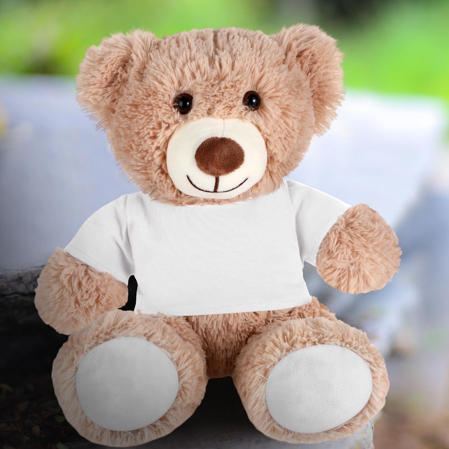 RoundFunny Bear Tee Shirt for 14-18 Inch Plush Toys | White