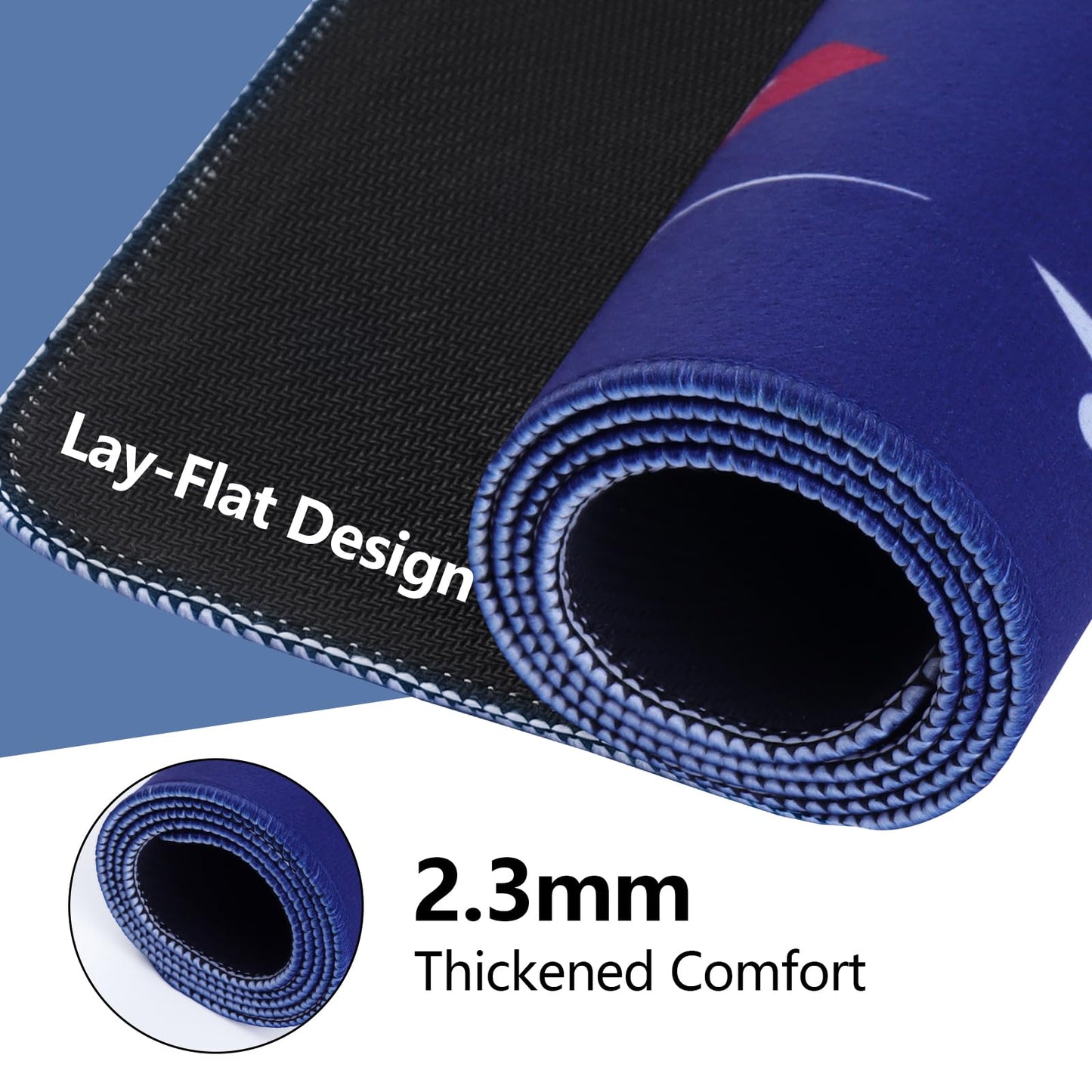 ROVYNTH Mahjong Mat 315x315 Navy – Neoprene Anti-Slip Surface + Storage Bag