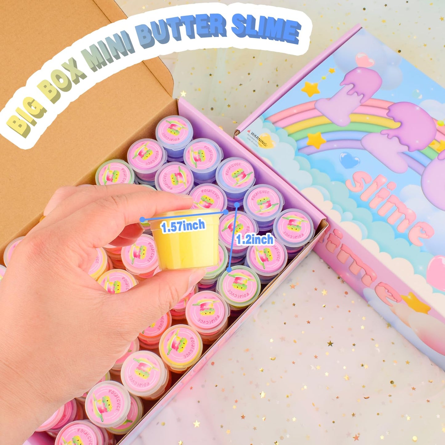 Rowecvce 120 Pack Cloud Slime Kit — Soft, Non-Sticky Mini Slimes for Kids 8-12
