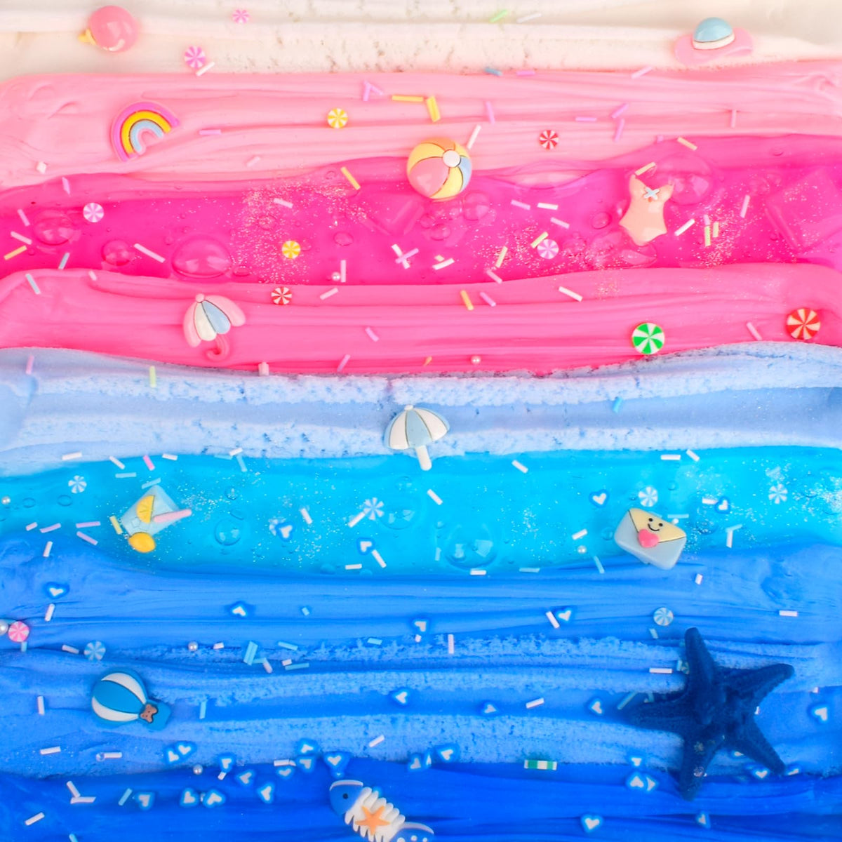 Rowecvce 6 Pack Slimes – Pink & Blue Butter, Cloud & Clear Slime Kit for Kids 4–12