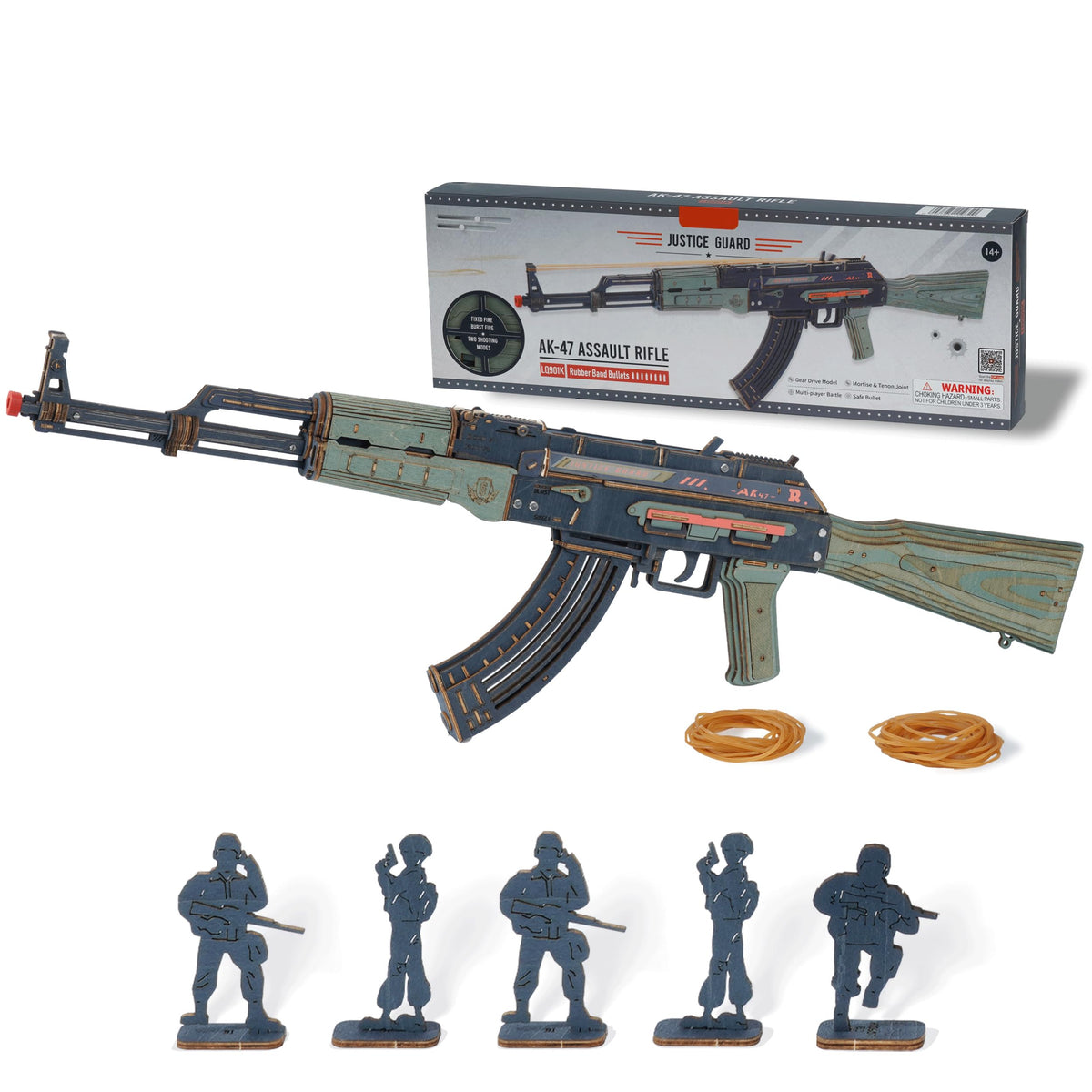 rowood 3D Puzzles for Adults | Premium Wooden Model Kit with Rubber Band Gun