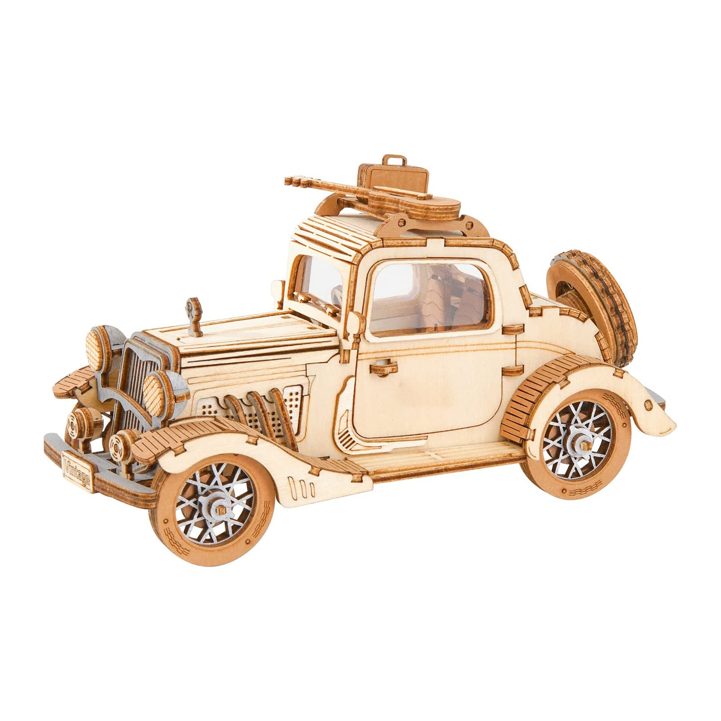 Rowood 3D Car Puzzle Kit for Adults – Vintage Model Car DIY Gift