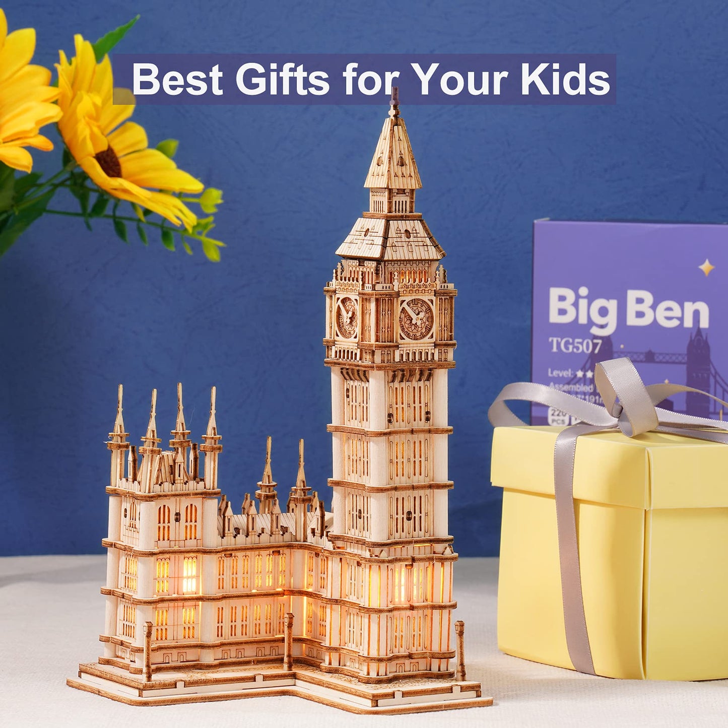 Rowood Big Ben 3D Puzzle – Premium Wooden Model Kit for Adults