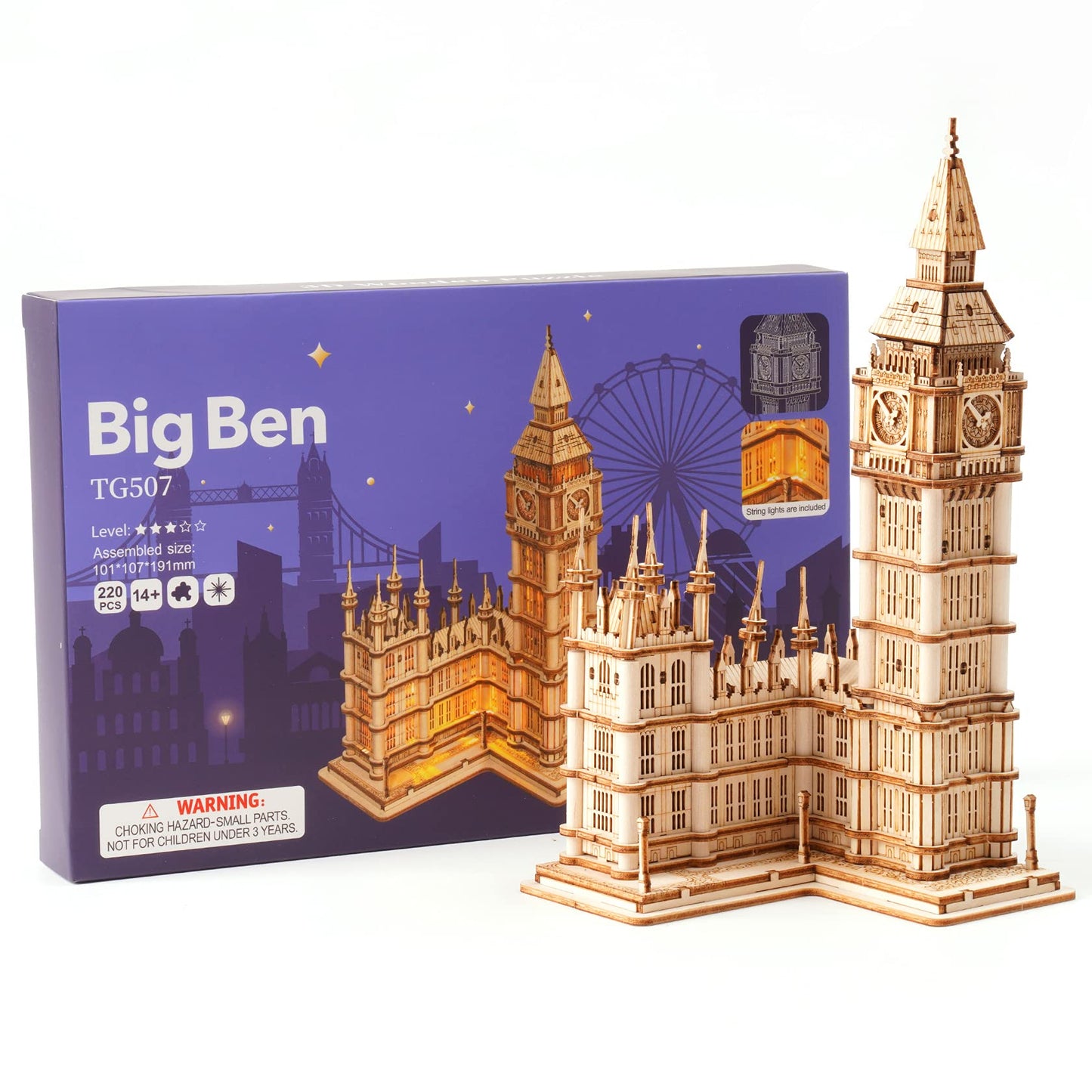 Rowood Big Ben 3D Puzzle – Premium Wooden Model Kit for Adults