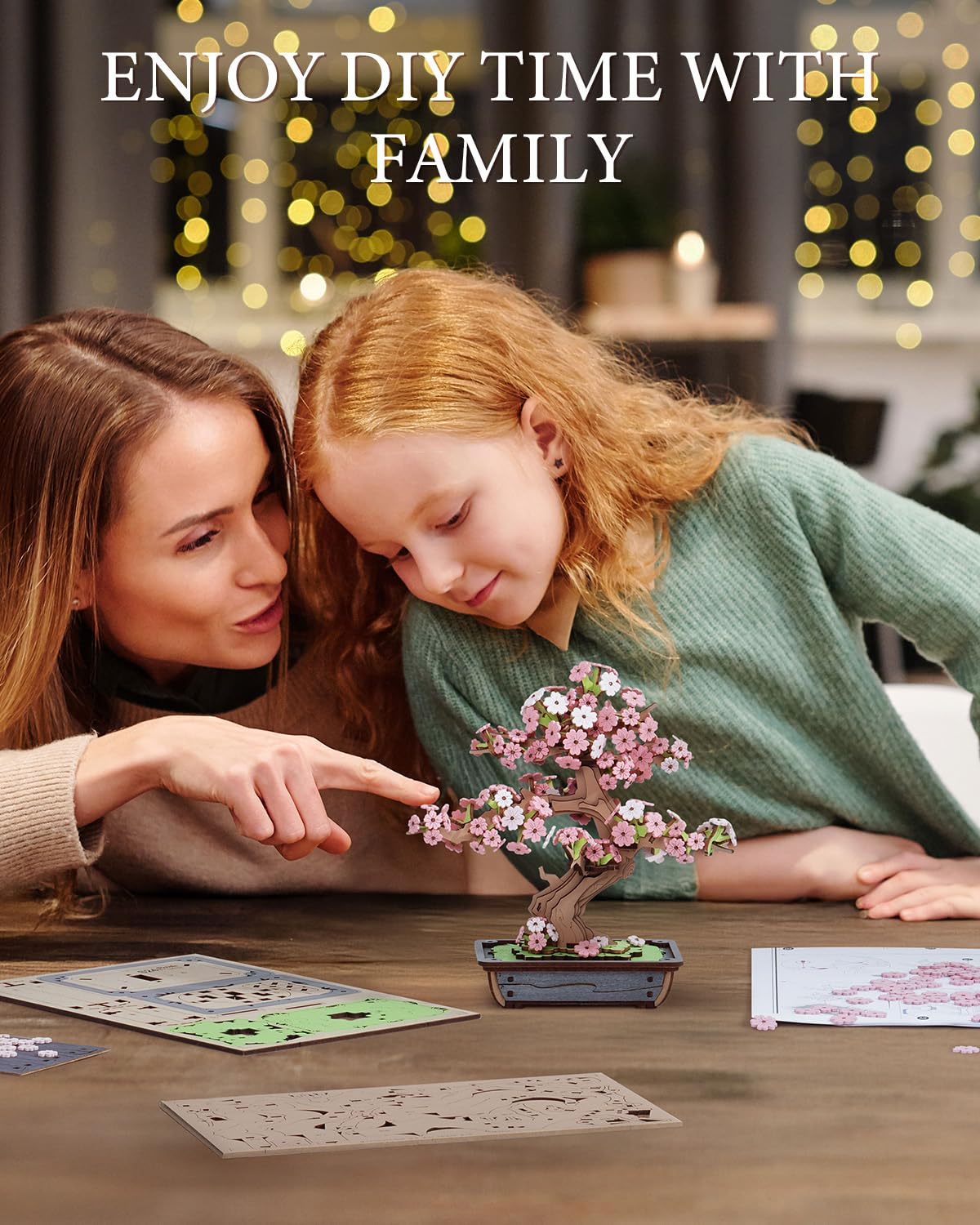 Rowood 3D Sakura Bonsai Puzzle for Adults – Eco-Friendly Cherry Blossom DIY Kit