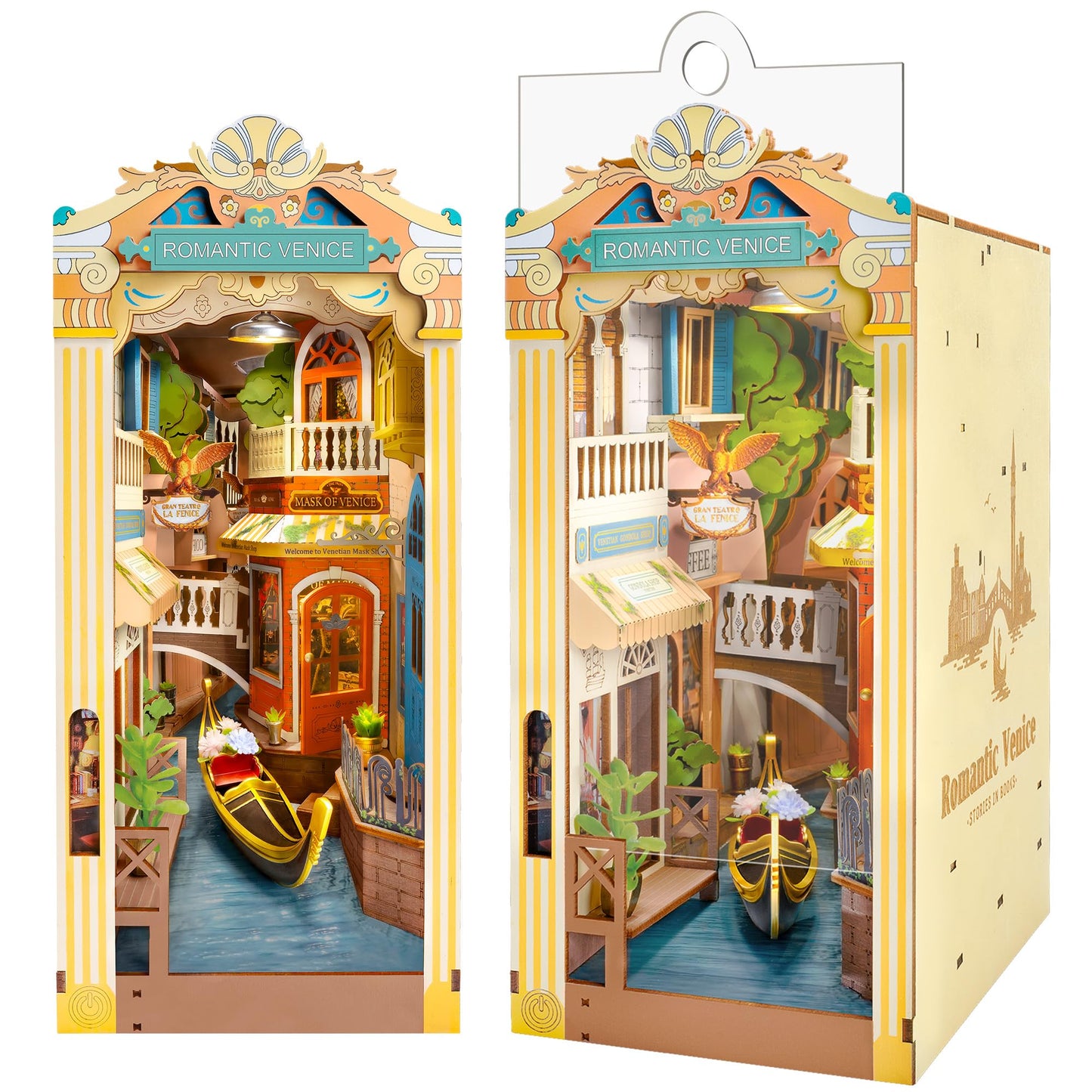 Rowood Book Nook Kit – Venice-Inspired DIY Miniature with LED Lights