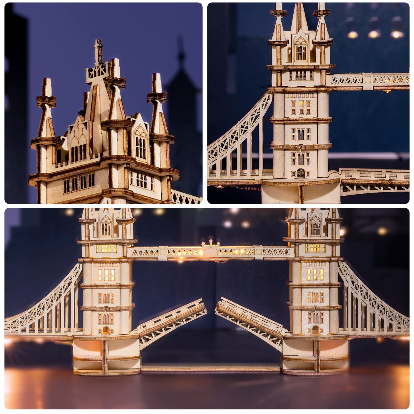 Rowood 3D Puzzle for Adults: London Bridge DIY Wooden Model Kit