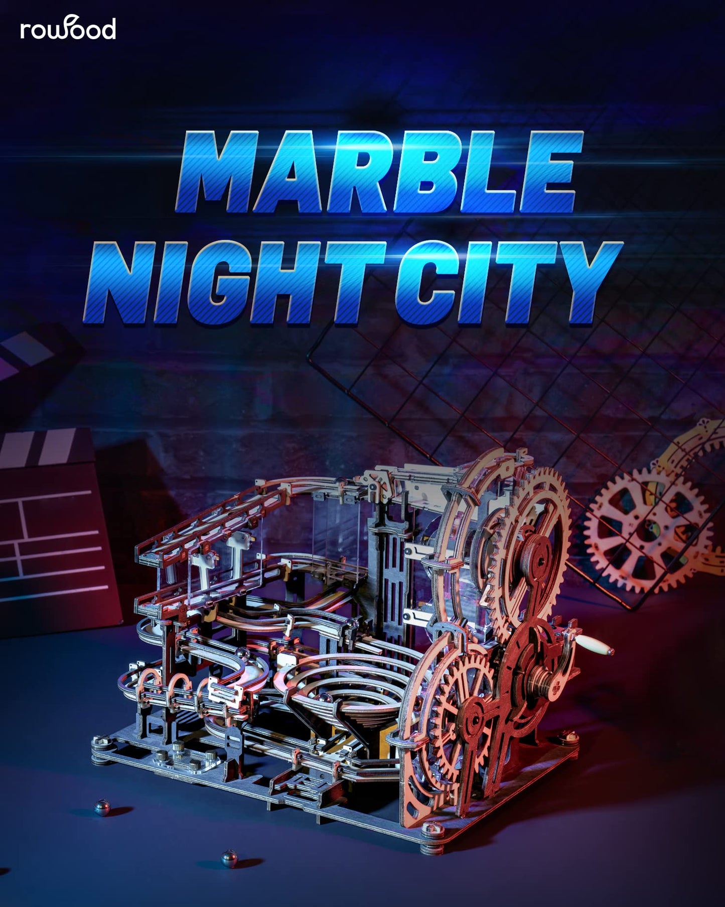 Rowood 3D Marble Run Puzzle for Adults – Marble Night City LGA01