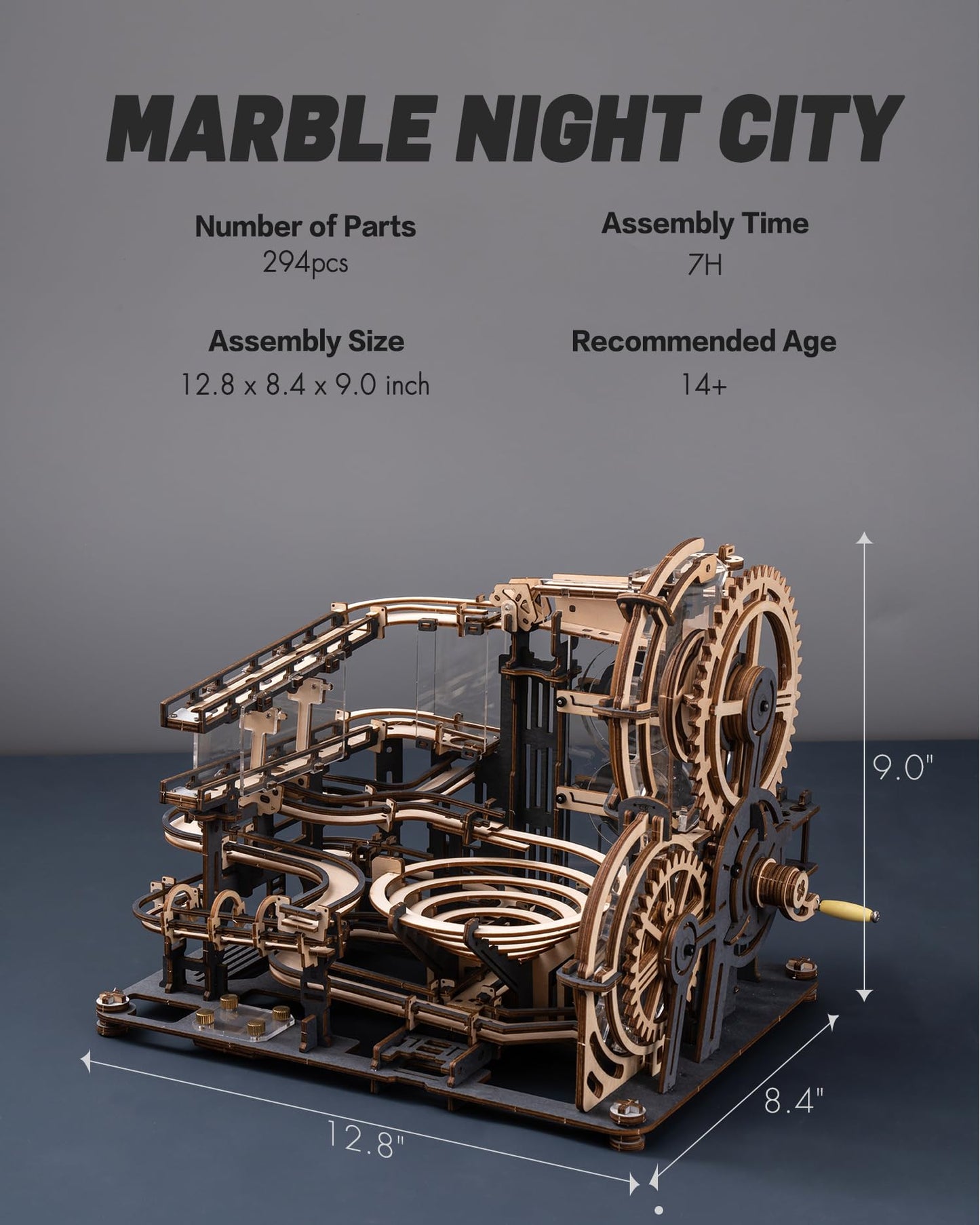 Rowood 3D Marble Run Puzzle for Adults – Marble Night City LGA01
