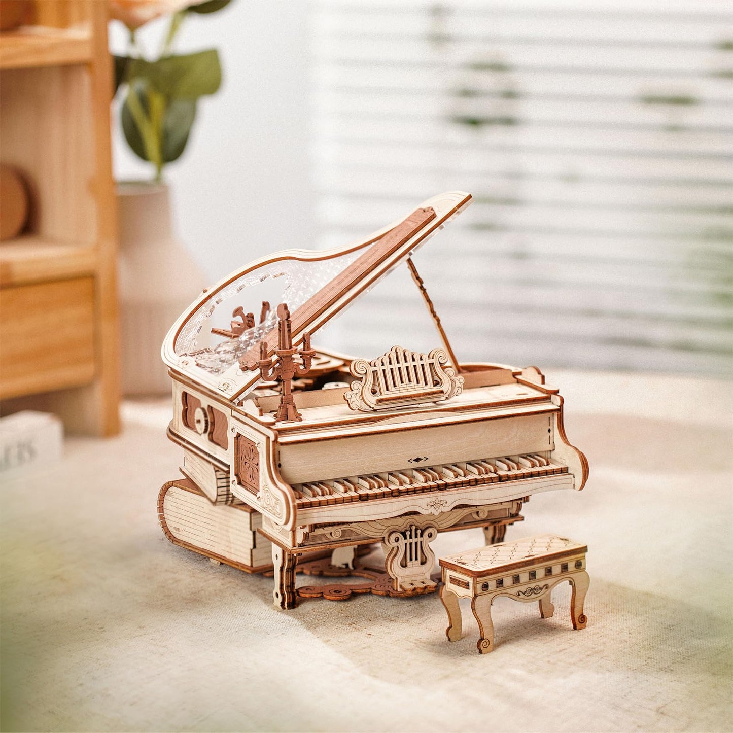 Rowood 3D Puzzles for Adults — DIY Music Box Gifts & Wooden Piano Model Kits