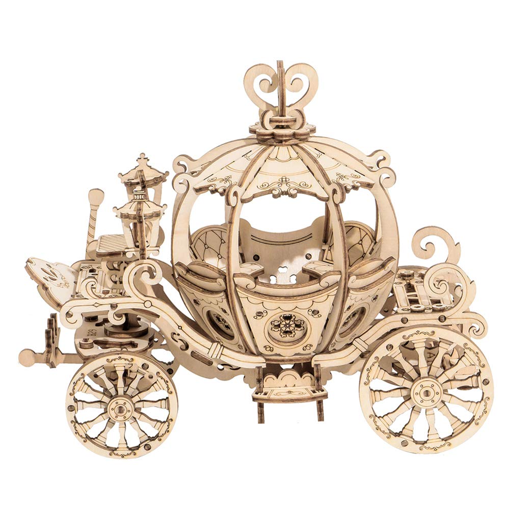 Rowood Pumpkin Cart 3D Puzzle for Adults – Wooden Model Kit (182 Pieces)