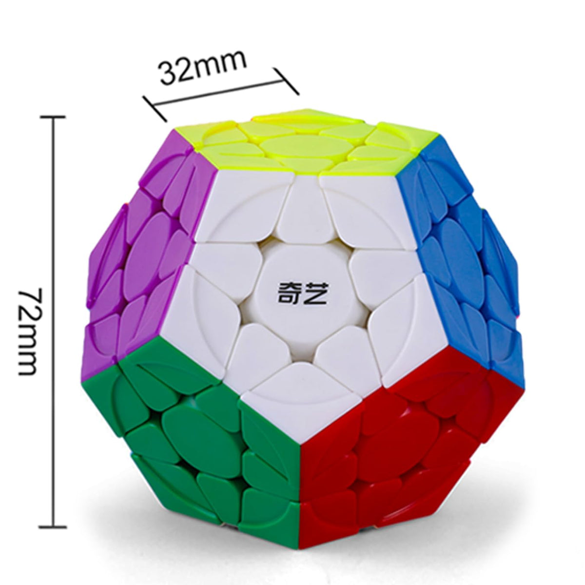 Roxenda Megaminx Cube – Stickerless Dodecahedron 12-Sided Speed Puzzle