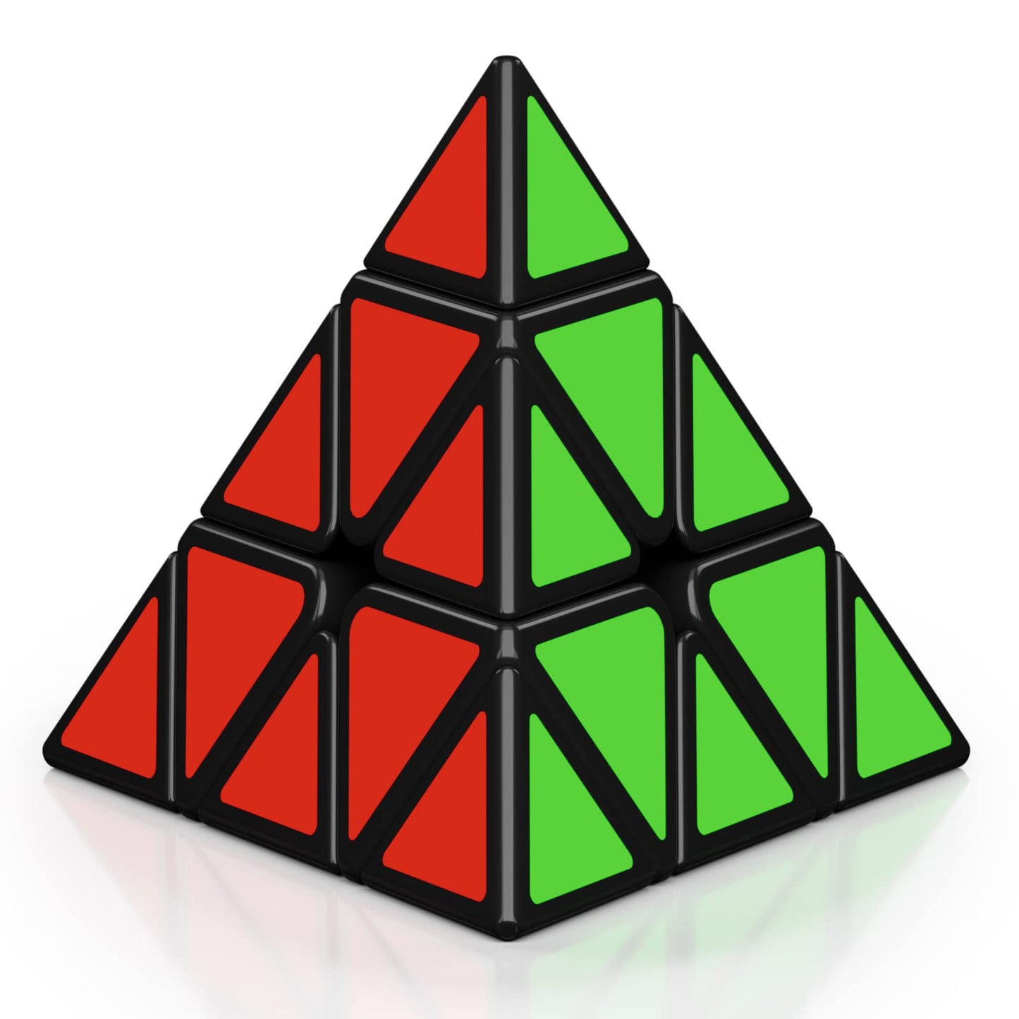 Roxenda Pyramid Speed Cube – 3x3x3 Qiming Pyramid Triangle Puzzle (Black)