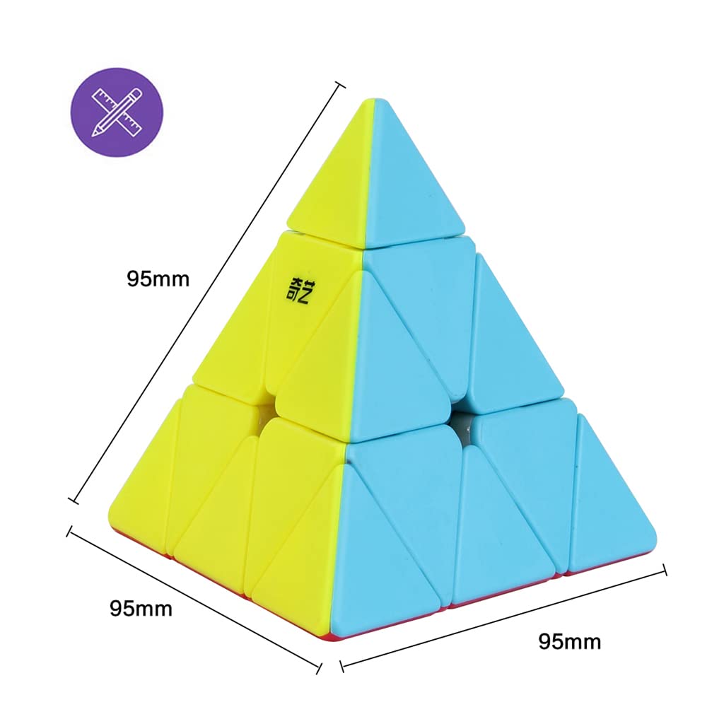 Roxenda Pyramid Speed Cube 3x3x3 – Stickerless Triangle Puzzle