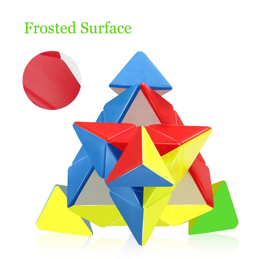 Roxenda Speed Cube Bundle – 7-Piece Stickerless Cube Set (2x2, 3x3, 4x4, Megaminx, Windmill, Pyraminx, Skew)