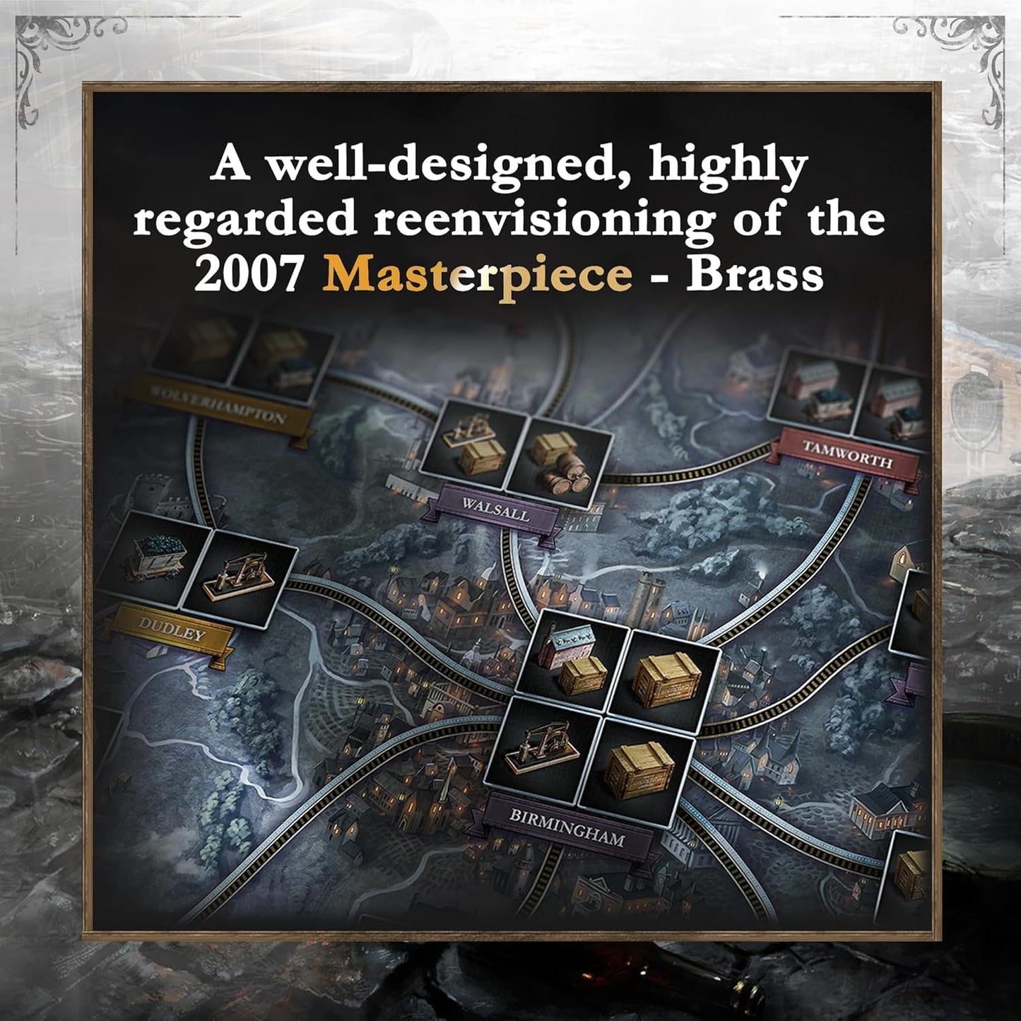 Roxley Games Brass: Birmingham - Economic Strategy Game for 2-4 Players | Ages 14+ | 60-120 Minutes | #1 Board Game on BoardGameGeek