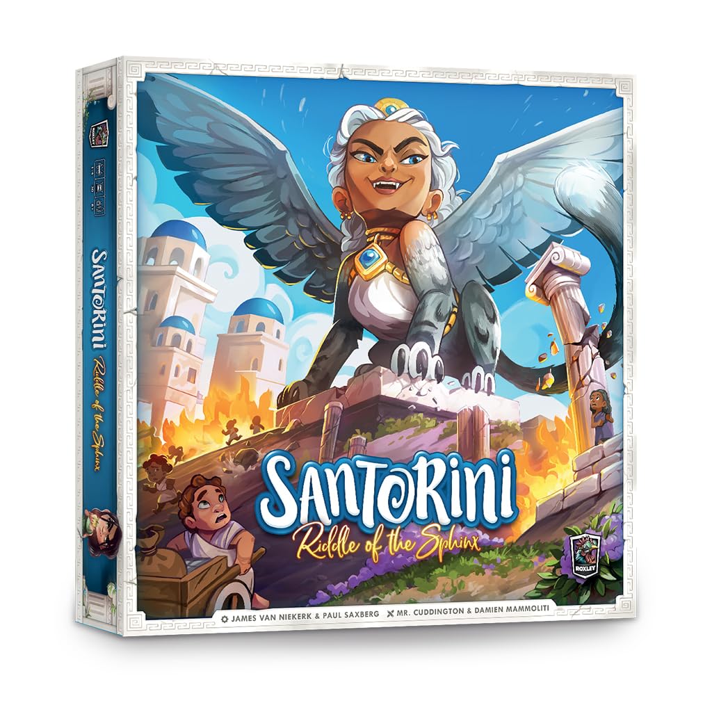 Santorini: Riddle of the Sphinx — Cooperative Expansion by Roxley | Ages 8+ | 20 Minutes