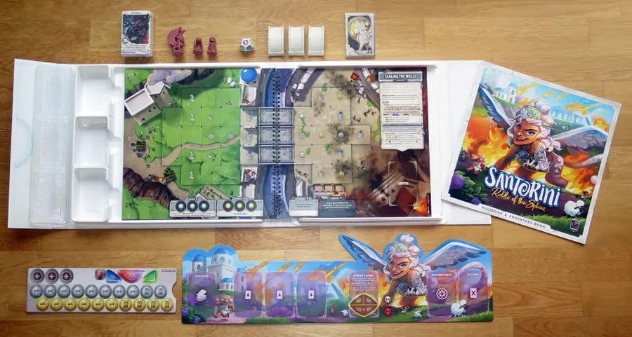 Santorini: Riddle of the Sphinx — Cooperative Expansion by Roxley | Ages 8+ | 20 Minutes
