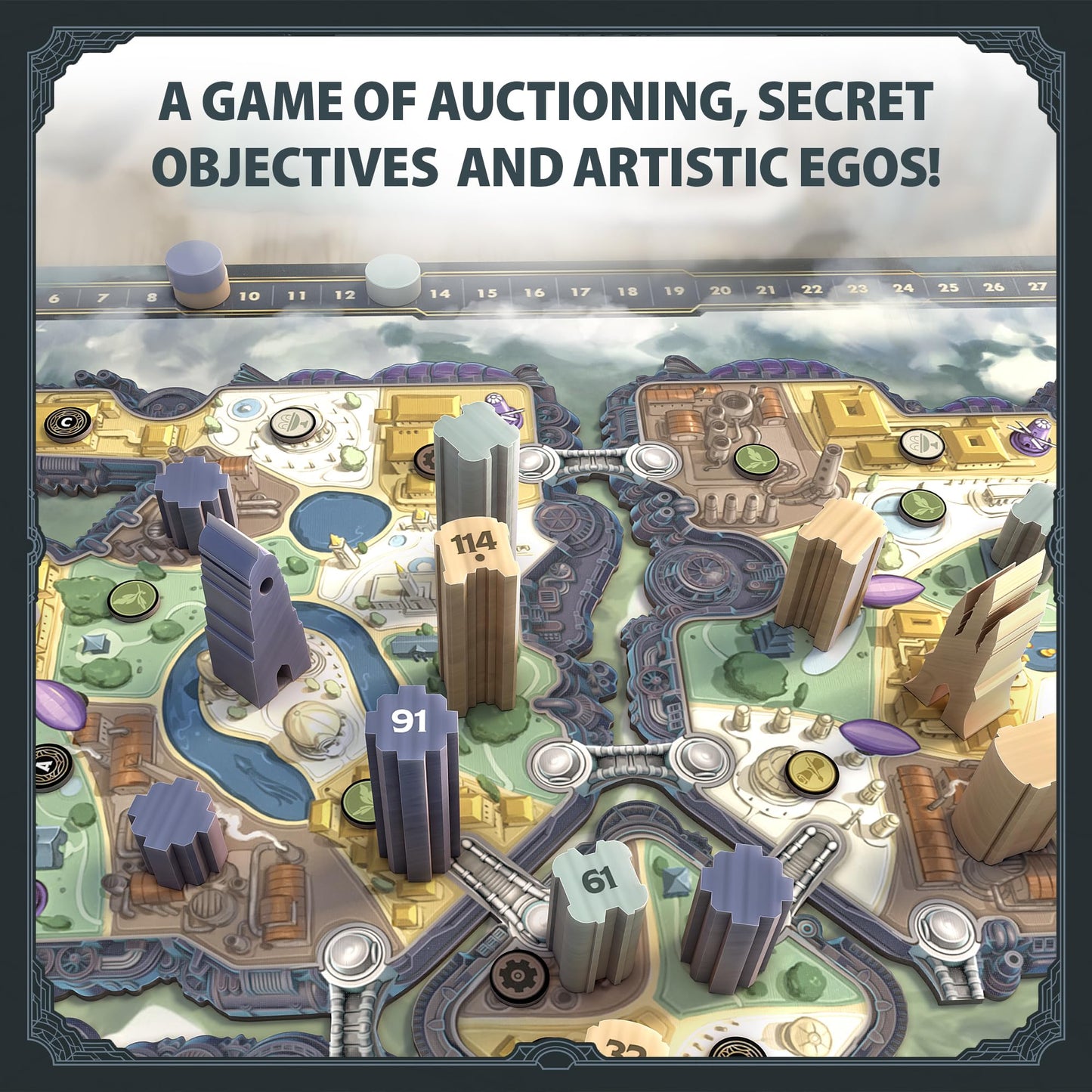 Roxley Games Skyrise – A Game of Auctioning and Artistic Egos | Ages 14+ | 30–75 Minutes