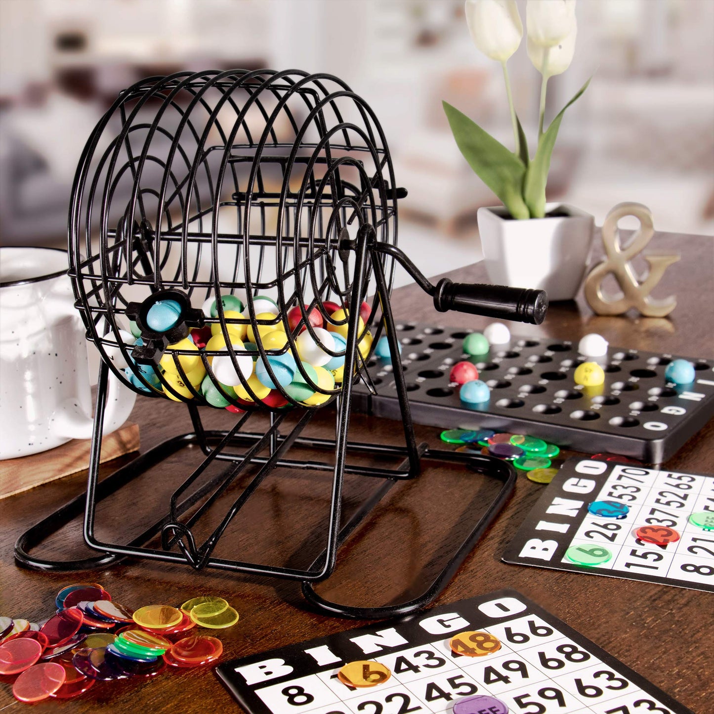 Royal Bingo Supplies Deluxe Bingo Game Set – 50 Cards, 300 Chips, 75 Jumbo Balls