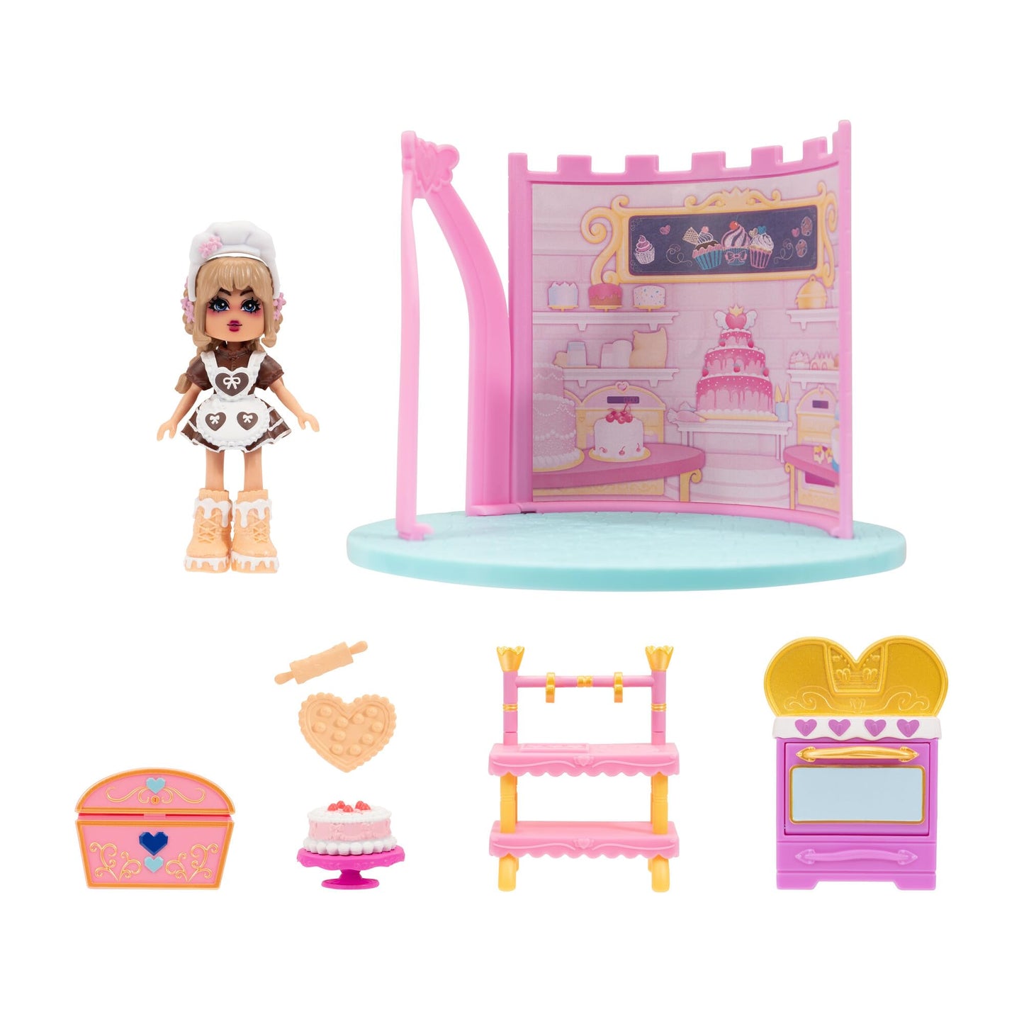 Royale High Baking Class Playset – 3-inch Doll, 6 Accessories, Virtual Item Code