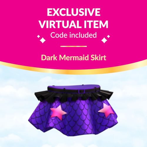 Royale High 3-Inch Dark Mystic Mermaid Doll – 9 Fashion Accessories, Virtual Item Code, Series 3