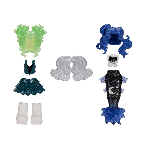 Royale High 3-Inch Dark Mystic Mermaid Doll – 9 Fashion Accessories, Virtual Item Code, Series 3