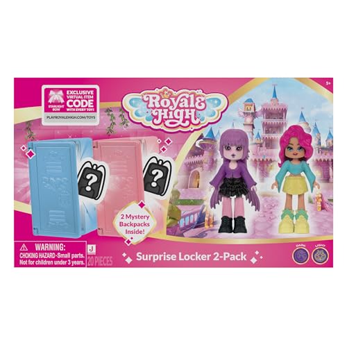 Royale High Surprise Locker 2-Pack – 2 Series 1 Dolls, Mystery Backpacks & Starlight Bow (Virtual Item Code)