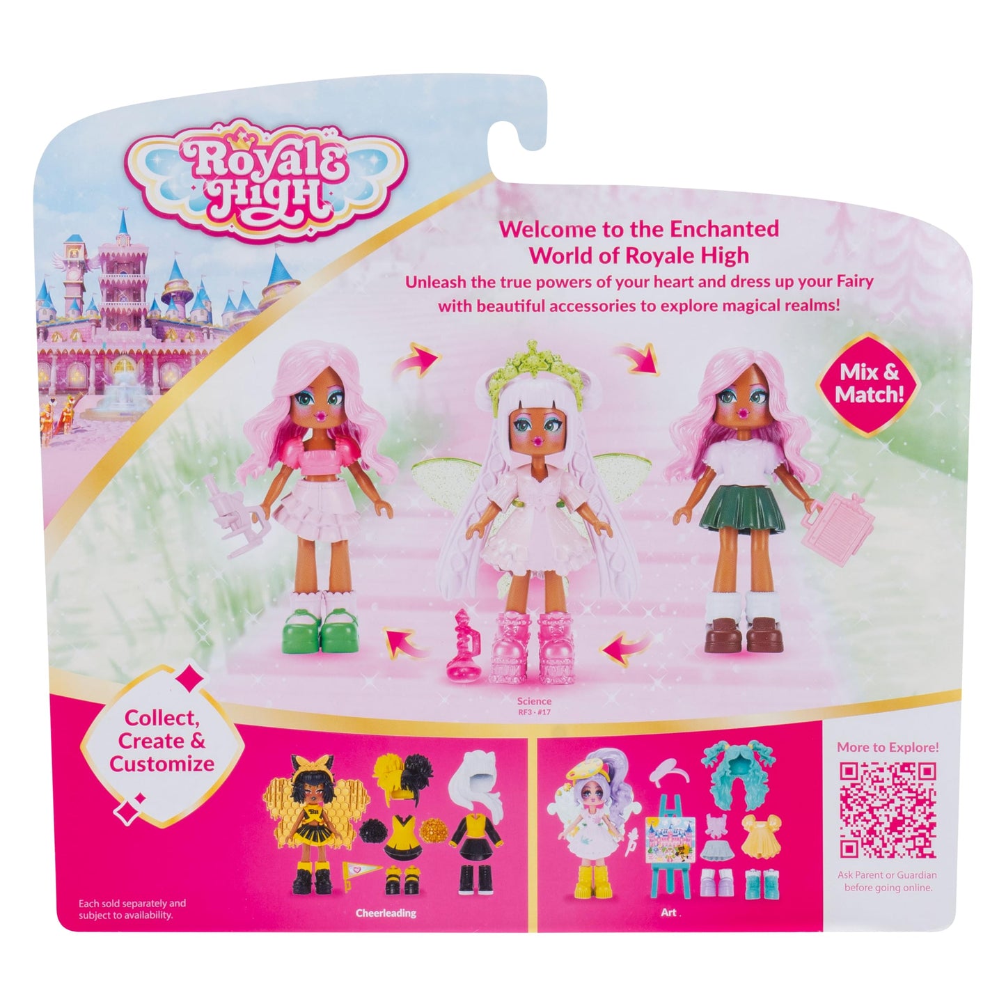 Royale High 3-Inch School Spirit Fashion Pack – Wings to Ring, 15 Accessories + Code
