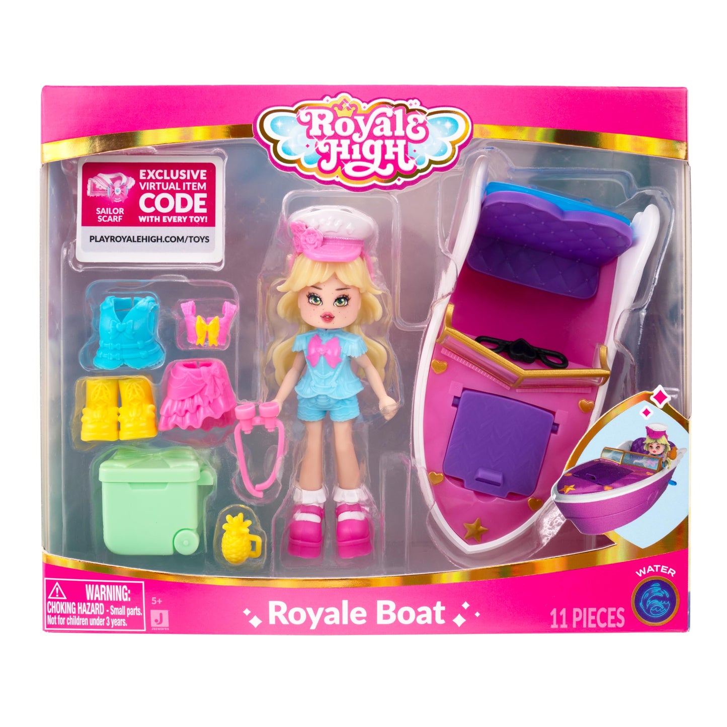 Royale High Royale Boat with 9 Mix & Match Fashions + Roblox Item Included | Ages 5+