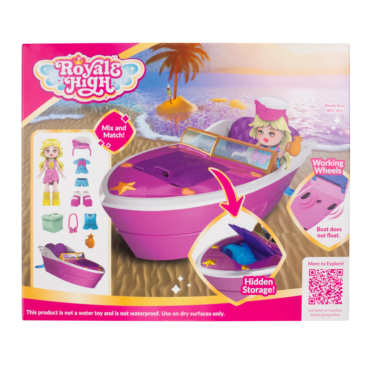 Royale High Royale Boat with 9 Mix & Match Fashions + Roblox Item Included | Ages 5+