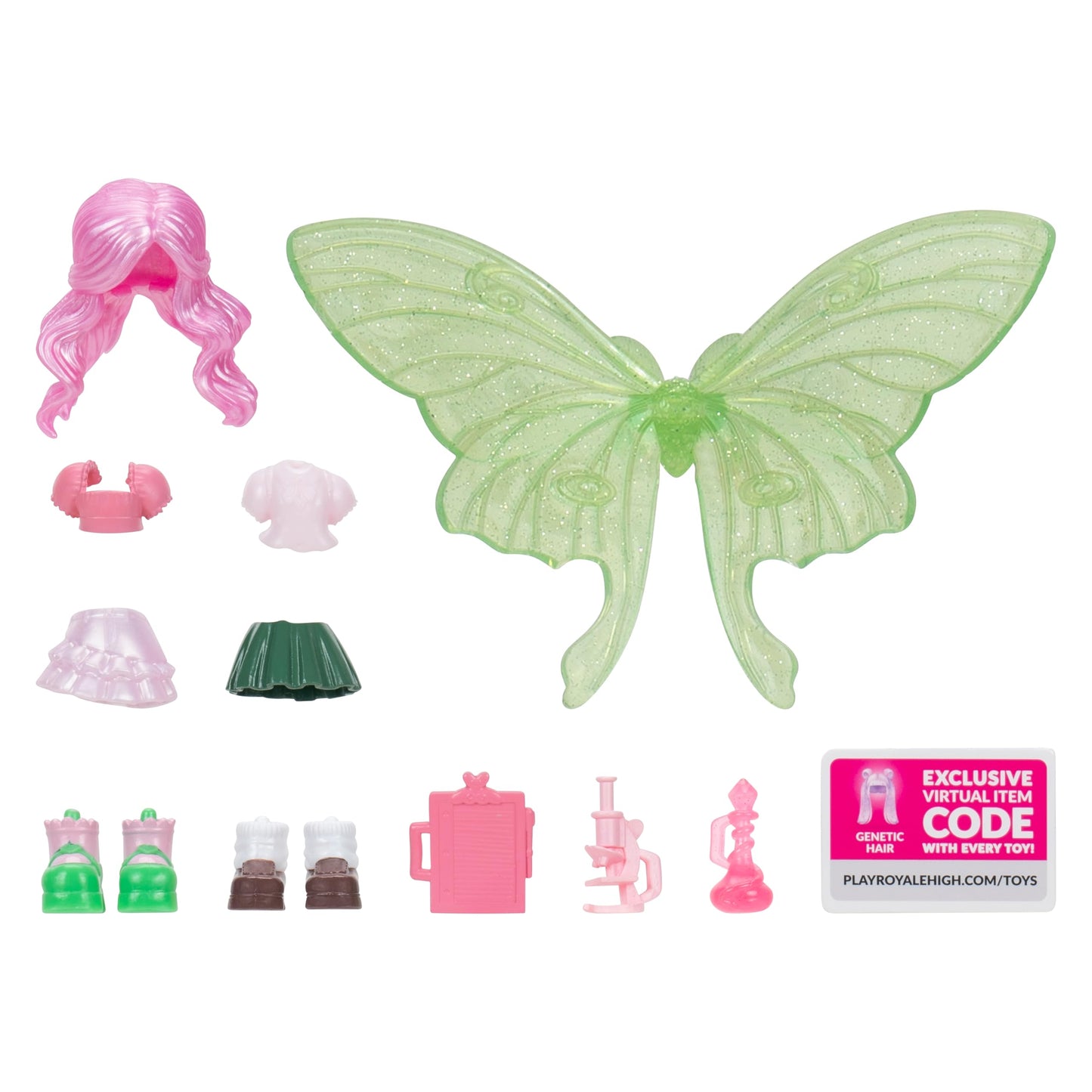 Royale High 3-Inch School Spirit Fashion Pack – Wings to Ring, 15 Accessories + Code