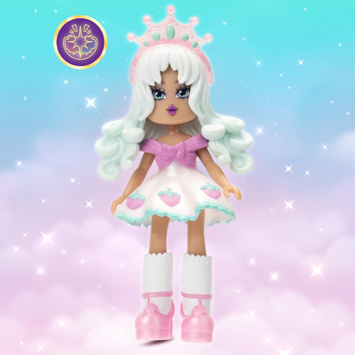Royale High Light Fairy Doll - 3-inch Figure with 9 Fashion Accessories + Virtual Item Code - Series 2