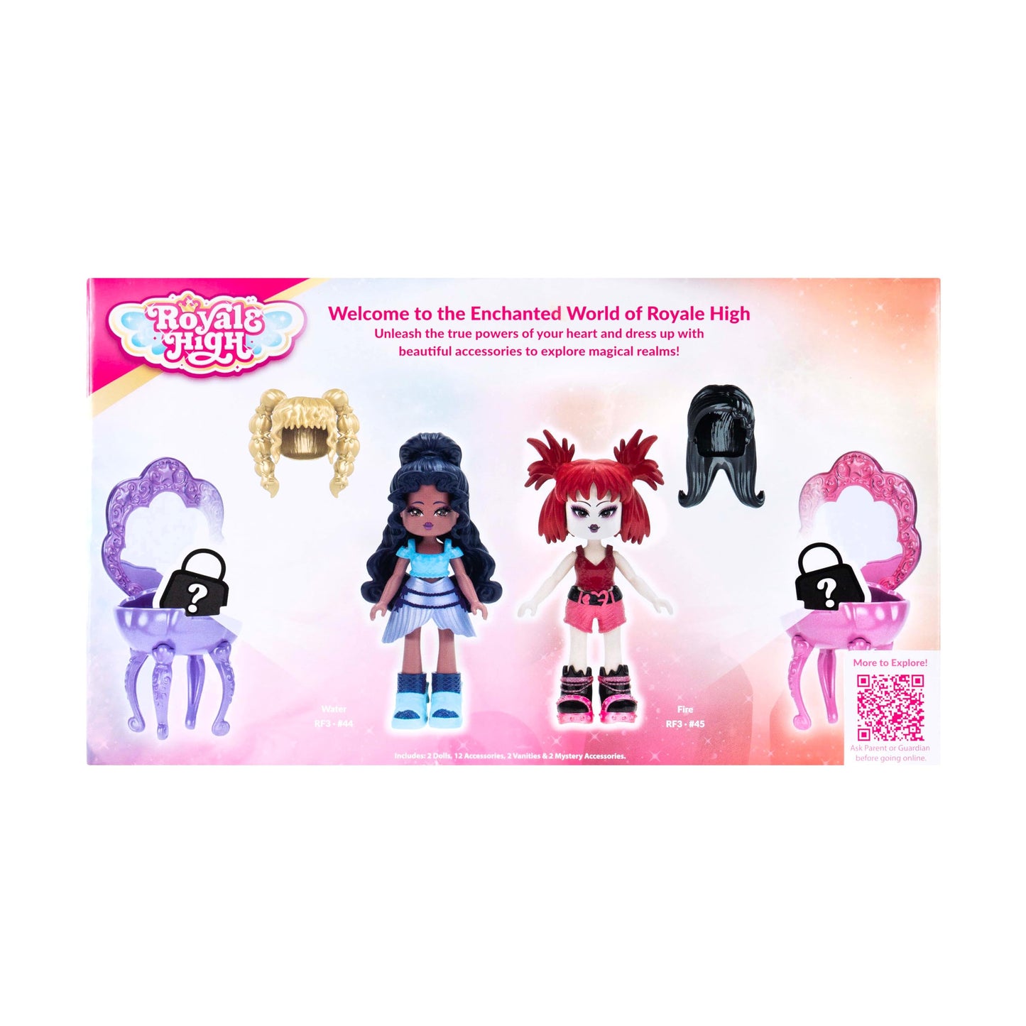 Royale High Surprise Vanity 2-Pack – Water & Fire Series 2 Dolls, Vanities & Virtual Item Code