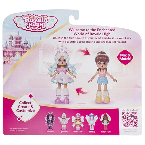 Royale High Light Fairy Doll - 3-inch Figure with 9 Fashion Accessories + Virtual Item Code - Series 2
