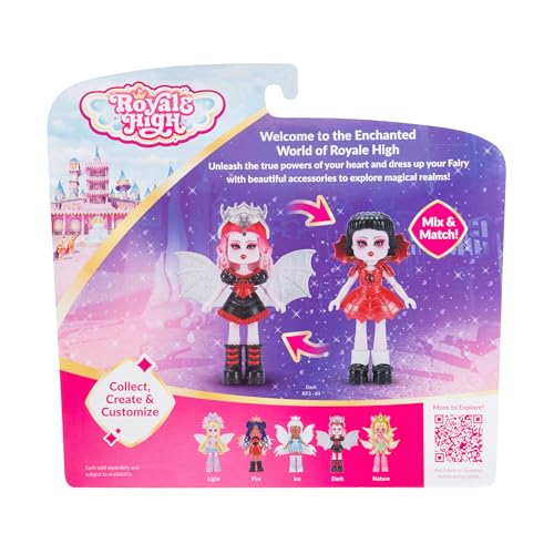 Royale High Dark Fairy Doll – 3-Inch Figure with 9 Accessories | Series 1