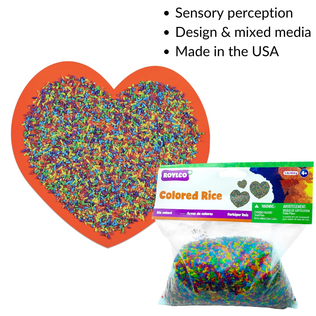 Roylco Colored Rice, 1 Lb Box | Non-Toxic Arts & Crafts for All Ages