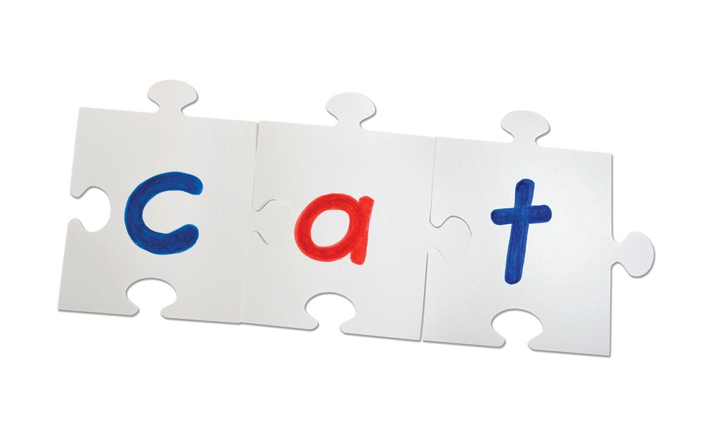 Roylco We Fit Together Puzzle Pieces – Blank Write-On 30-Piece Puzzle Kit for Classrooms & Crafts