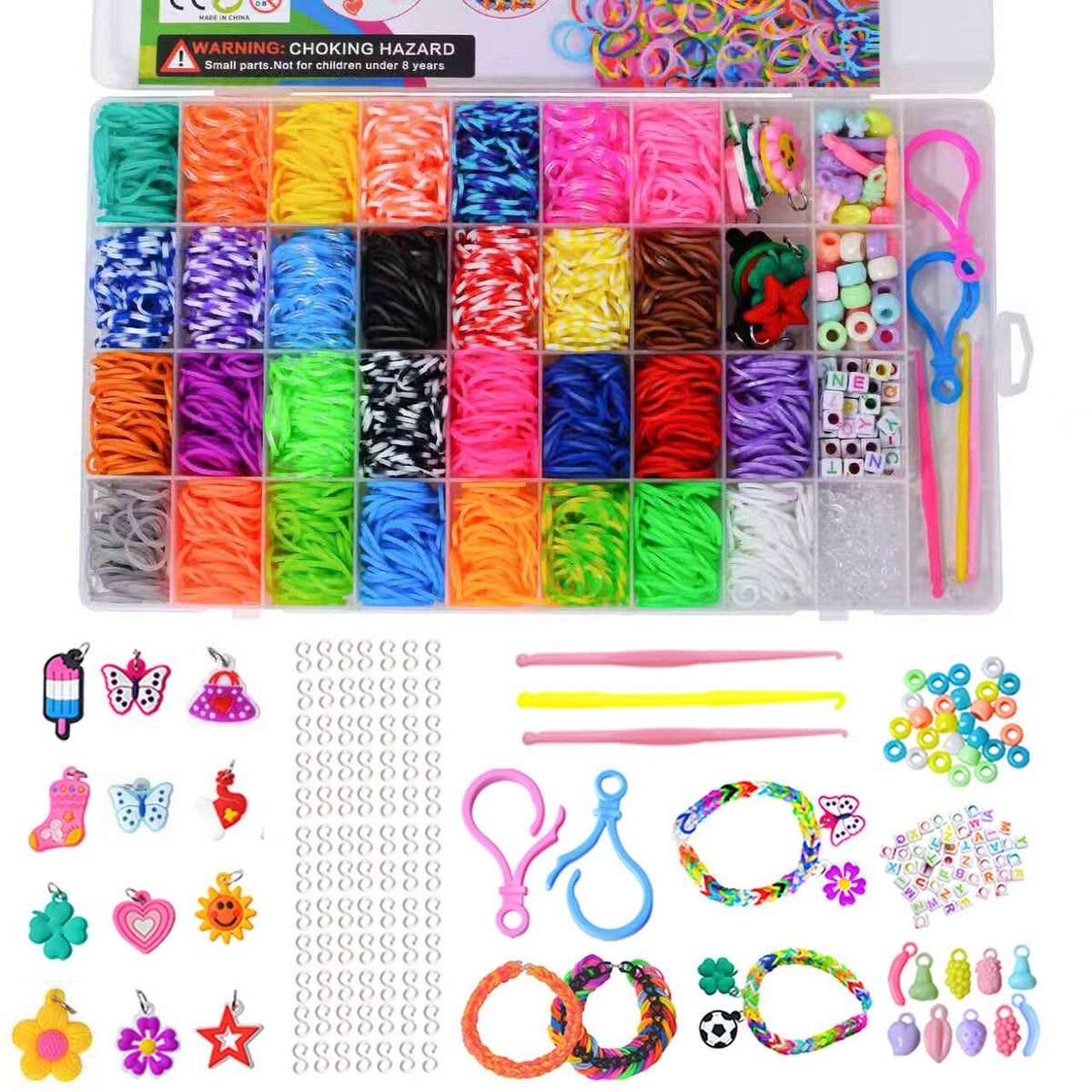 ROYWOO 3000+ Bracelet Making Kit | Colorful Rubber Bands Refill for DIY Jewelry Gift