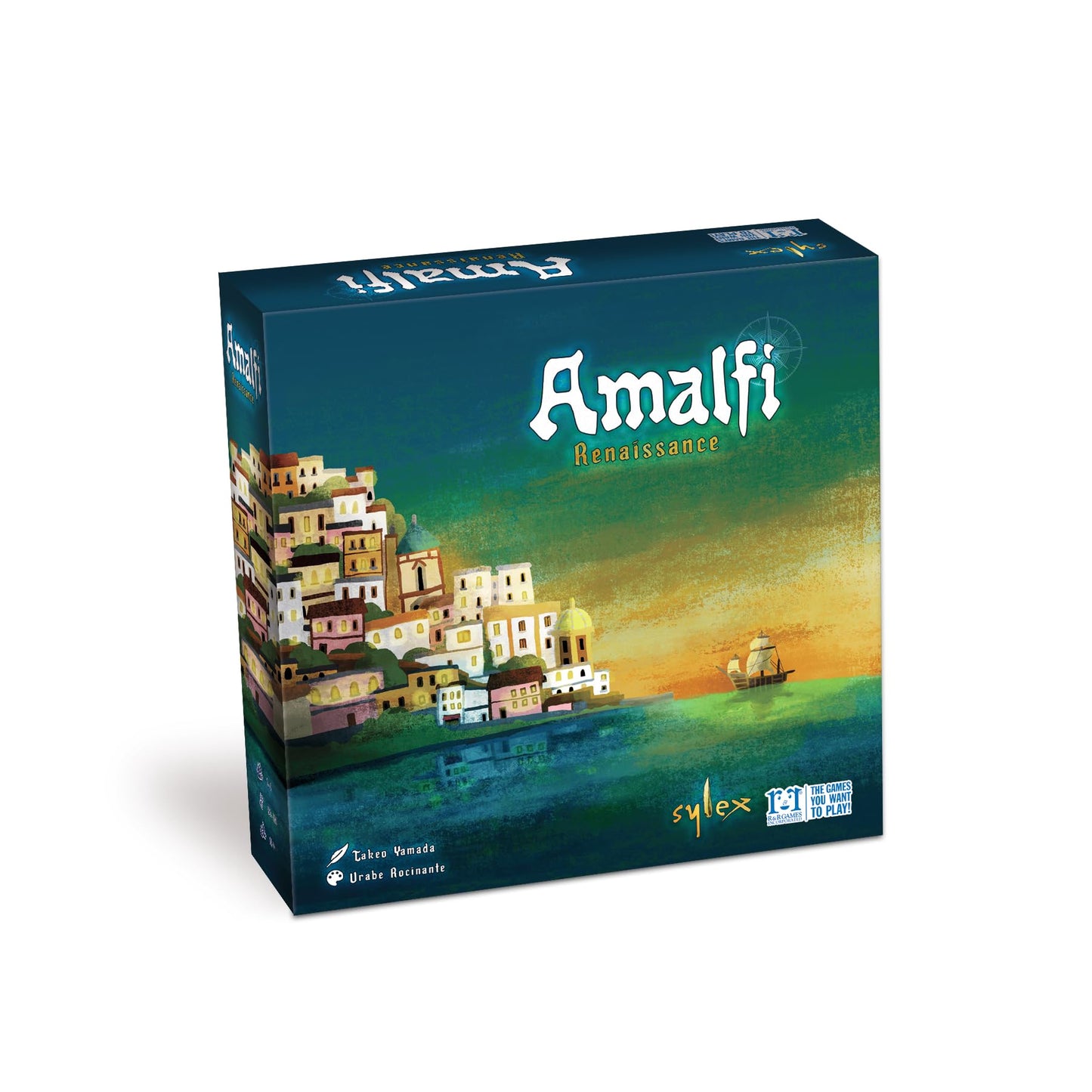 R&R Games Amalfi Renaissance – Ship Placement & Trade Route Strategy for 1-4 Players (Ages 14+, 90–120 Min)